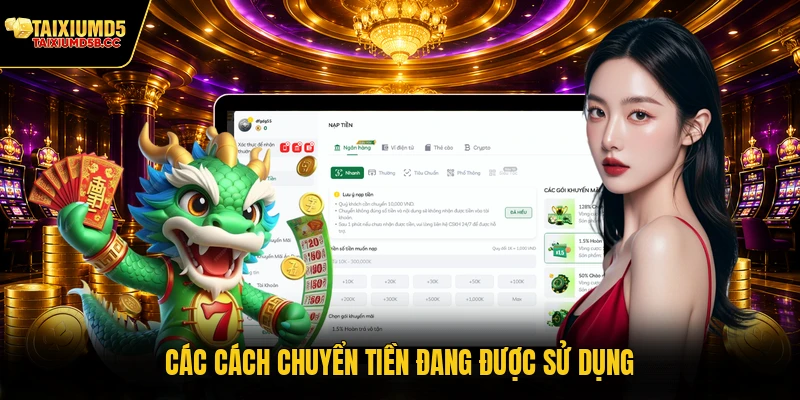 Các cách chuyển tiền đang được sử dụng